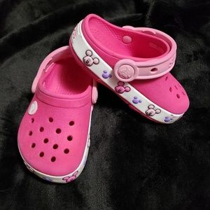 Toddler Girls Minnie and Mickey Mouse Crocs Shoe